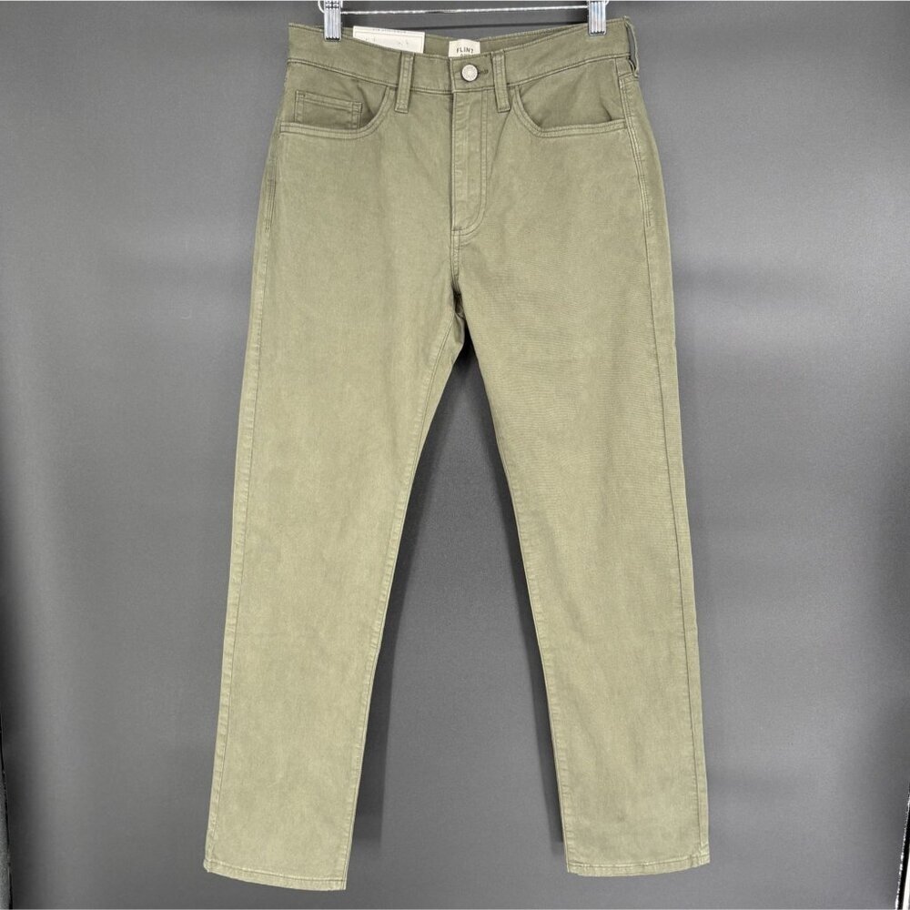 NWT Flint & Tinder Men's Straight Fit Pants 28x30 Green Cotton Durable Classic